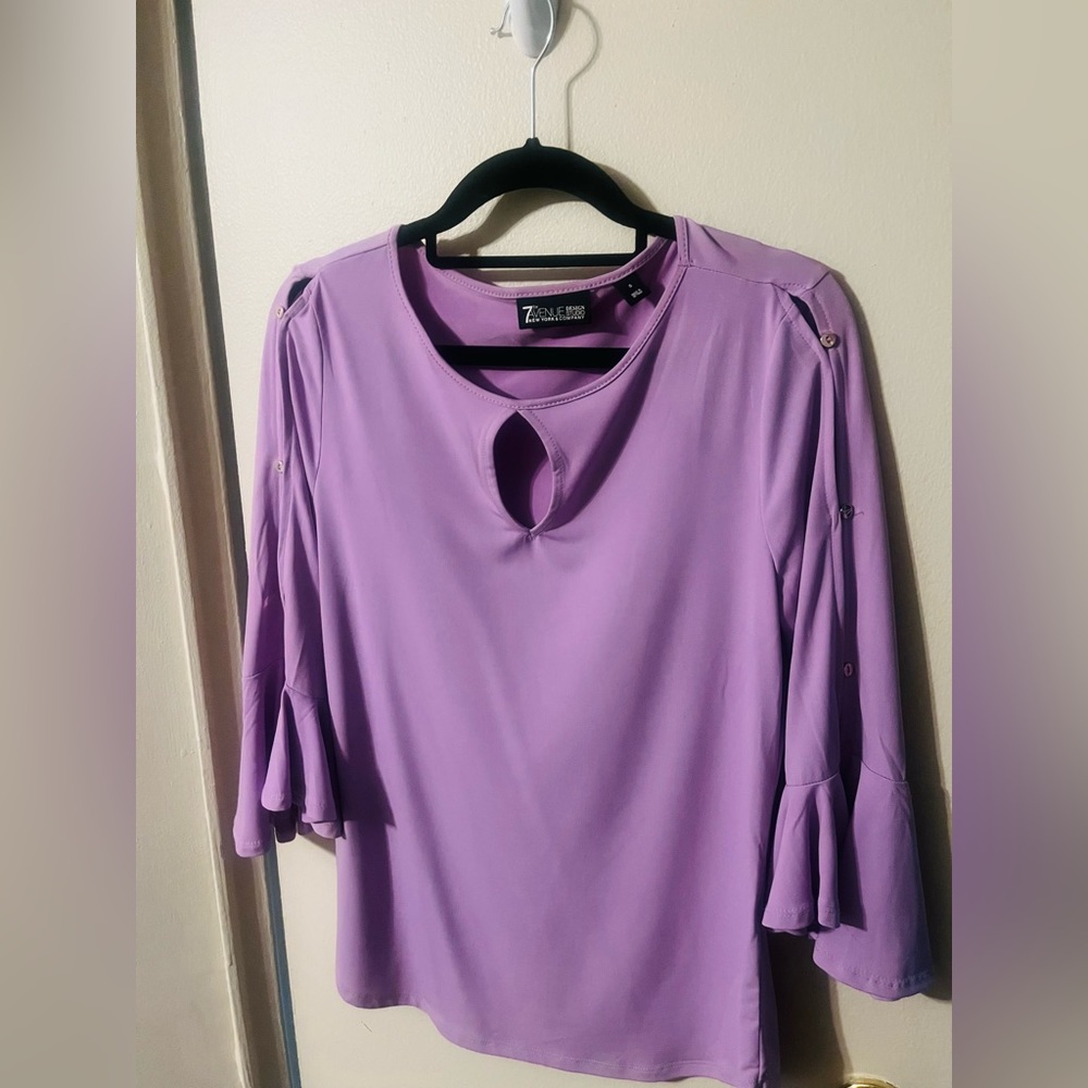 Purple Casual Blouse New York & Company